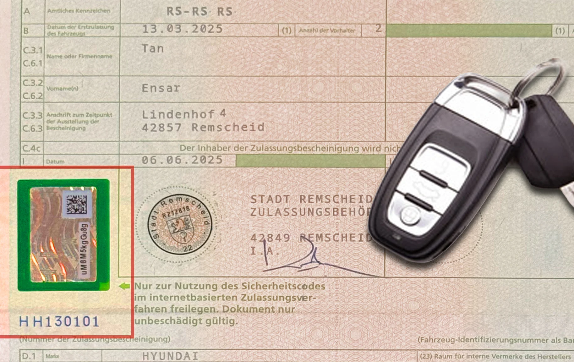 Zulassungsfähige Fahrzeuge